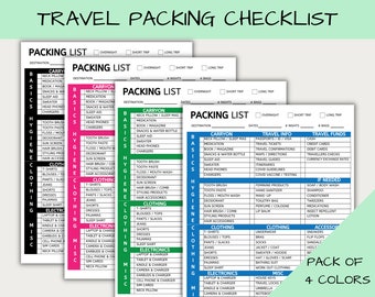 Printable Packing List Bundle, Vacation List, Packing Checklist, Kids Packing List, Family Packing Checklist, Trip Checklist, Adults Kids