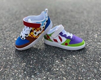 Toy Story Kid's Custom Air Force 1 buzz & Woody - Etsy