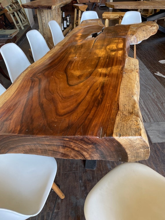 Live Edge Parota Dining Table Etsy
