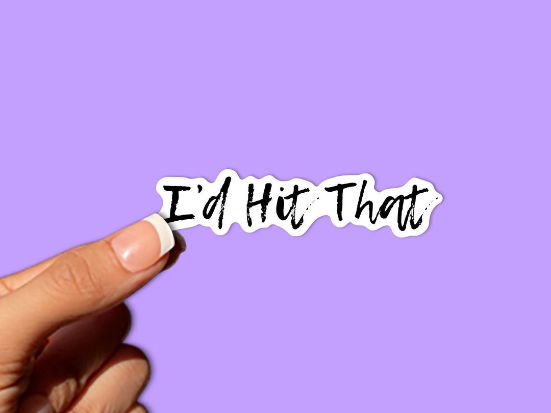 I'd Hit That Sticker, Vinyl Sticker, WFH Gift, Laptop Sticker, Water ...