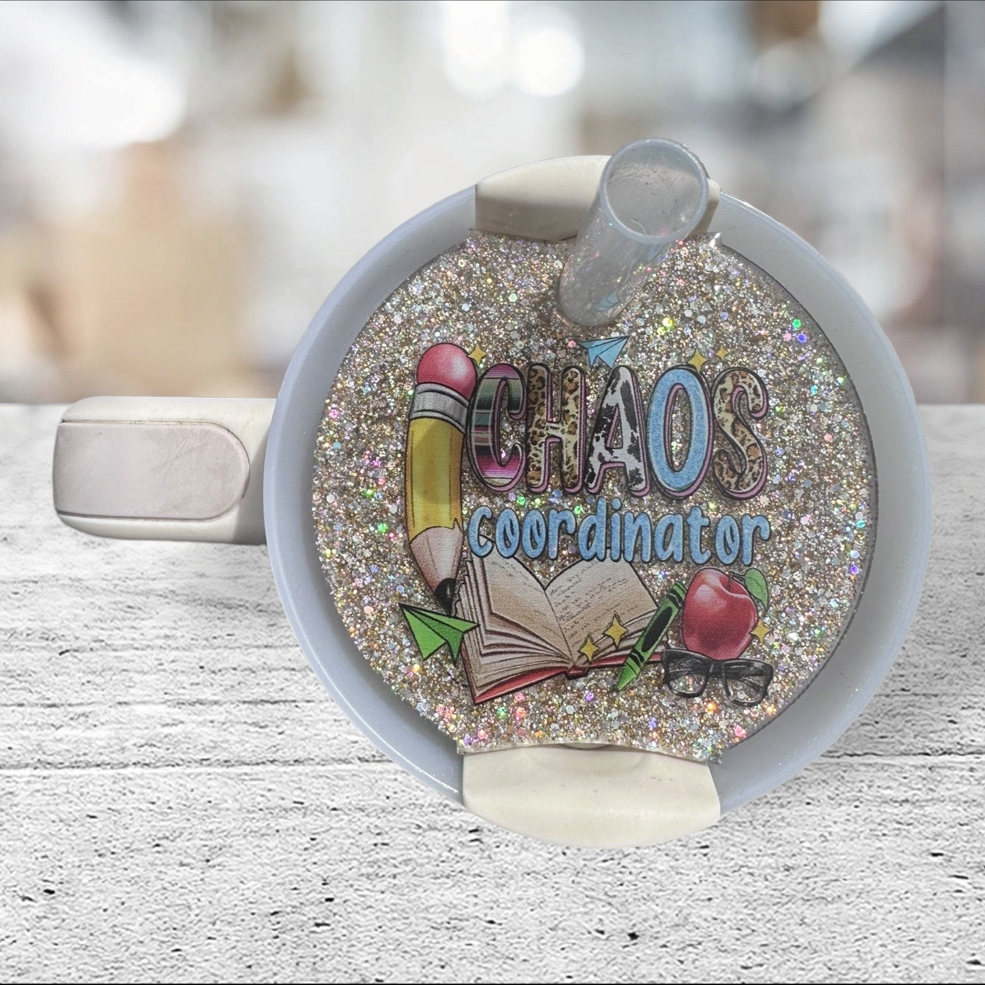 Chaos Coordinator Teacher Name Plate - Stanley Cup Tumbler Accessory Gift