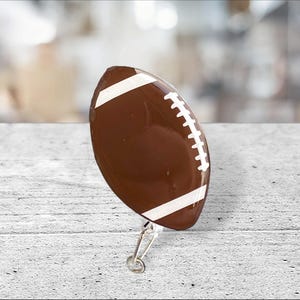 Football Badge Reel / Footbal Fan / Badge Reel / Football / Handmade / Acrylic/Super Bowl/gift/sports fan