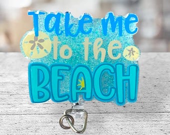 Beach Badge Reel: Handmade Acrylic Summer Lanyard