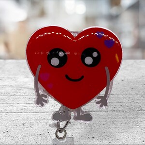 Heart Person Badge Reel / Heart Badge Reel / Cute Gift / Valentine&#39;s Day Gift / Teacher Gift / Nursing Gift / Badge Reel