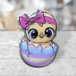 Carrete de insignias de pollito de Pascua / Carrete de insignias de Pascua / Pascua / Pollito / Arcoíris / Carrete de insignias / Regalo para maestros / Regalo de Pascua / Regalo de enfermería