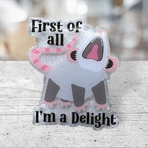 Soy una delicia, carrete de insignia de zarigüeya, carrete de insignia de soy una delicia, carrete de insignia, divertido, carrete de insignia de enfermera, regalo