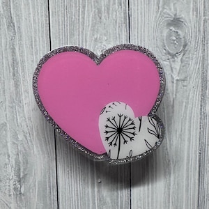 Heart Badge Reel/double heart/badge reel/cute badge/Valentine’s Day/pink/Valentine’s Day gift/love/badge/ID holder/handmade/acrylic badge
