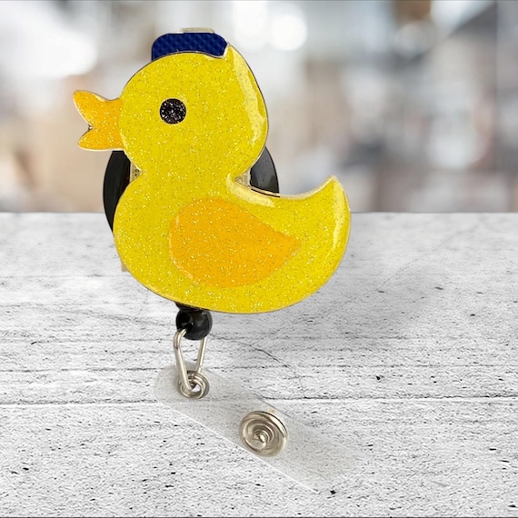 Rubber Ducky Badge Reel: Handmade Pediatric Nurse Gift