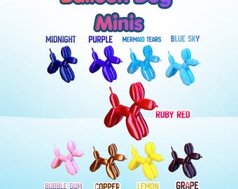 3D Printed Balloon Dog Toy, Miniature Desk Decor, Colorful Animal Figurine Easter Stuffer
