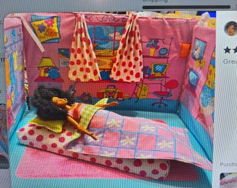 Beautiful Fold and Go Bedroom Pre shrunk Cotton, Mattel Barbie, 60 inches Beautiful Fun Project  Light Weight