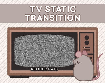 Animated TV Static Stinger Transition Scene for Twitch streams, SLOBS, OBS | Tv Aesthetic | Glitch