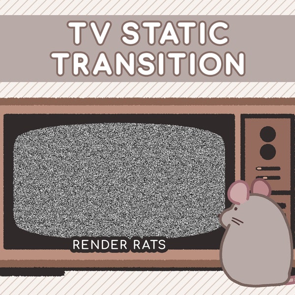 Animated TV Static Stinger Transition Scene for Twitch streams, SLOBS, OBS | Tv Aesthetic | Glitch