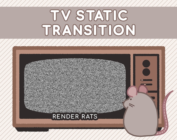 Animated TV Static Stinger Transition Scene for Twitch Streams, SLOBS ...