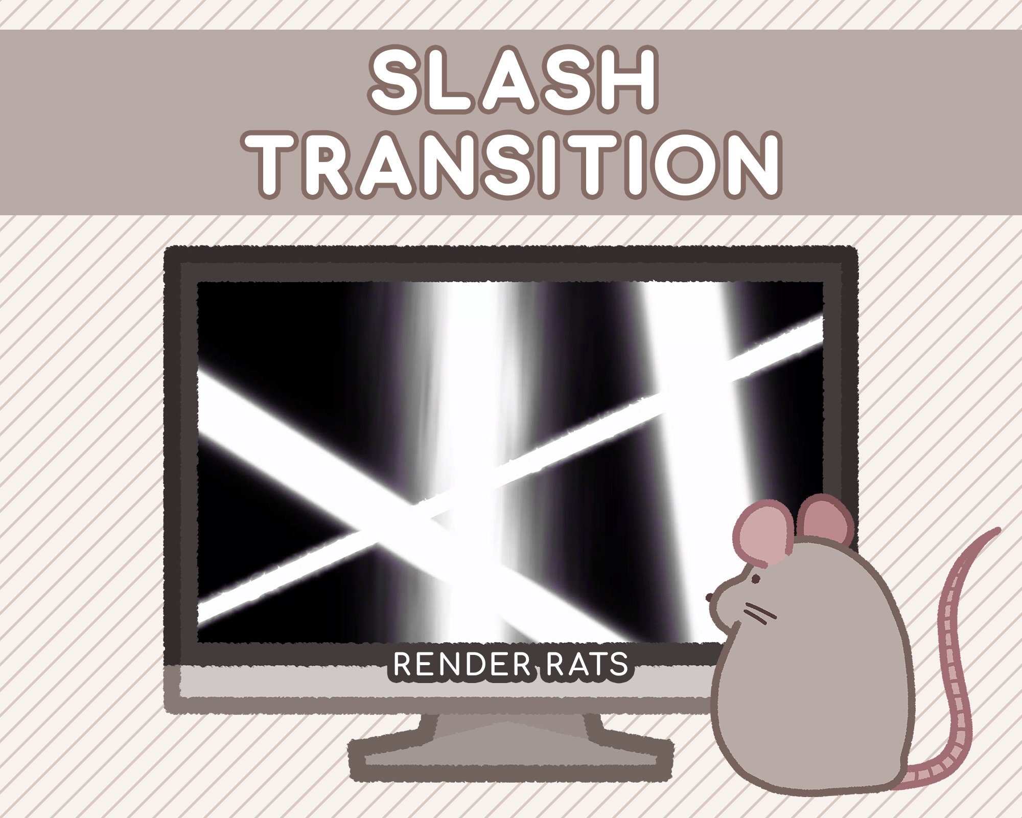 Animated Slash Stinger Transition Scene for Twitch streams, SLOBS, OBS | Samurai | Ninja