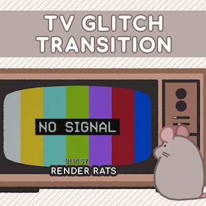 Animated TV Glitch Transition Scene for Twitch streams, SLOBS, OBS | Tv Aesthetic | Glitch