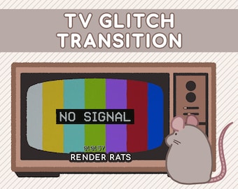 Animated TV Glitch Transition Scene for Twitch streams, SLOBS, OBS | Tv Aesthetic | Glitch