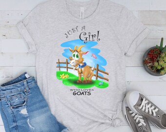 Cute Goat Shirt, Funny Goat Shirt, Gift Shirt for Girl, Goat Lover Gift, Goat Shirt, Goat Shirt for Girl, Goat T-shirt, Birthday Gift