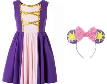 Rapunzel Dress Tangled Dress and Ears