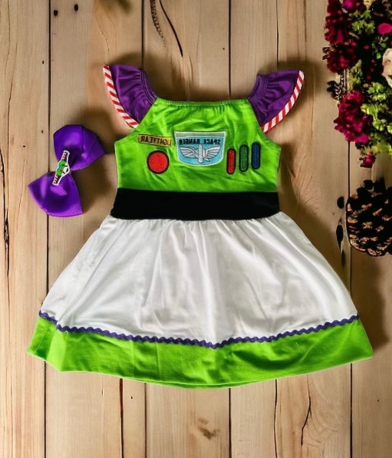 Toy Story Dress Girl Dress Buzz dress and bow