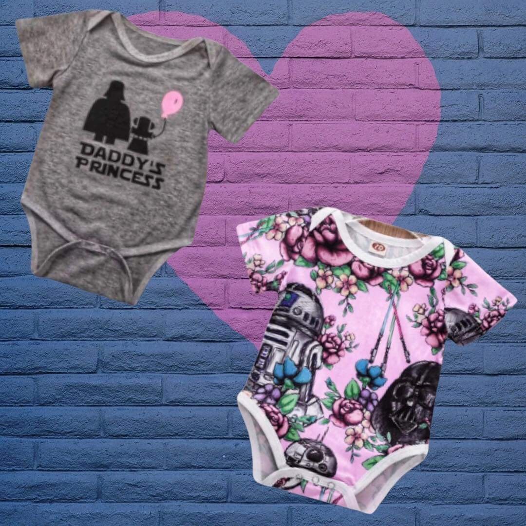 Baby Girl Star Wars Bodysuit Etsy