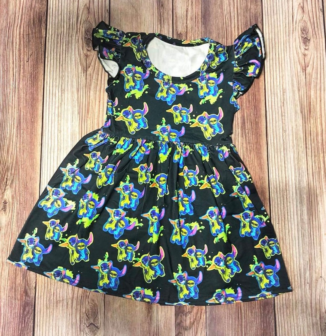 Girls Stitch Twirl Dress, Stitch Dress Inspired by Lilo and Stitch