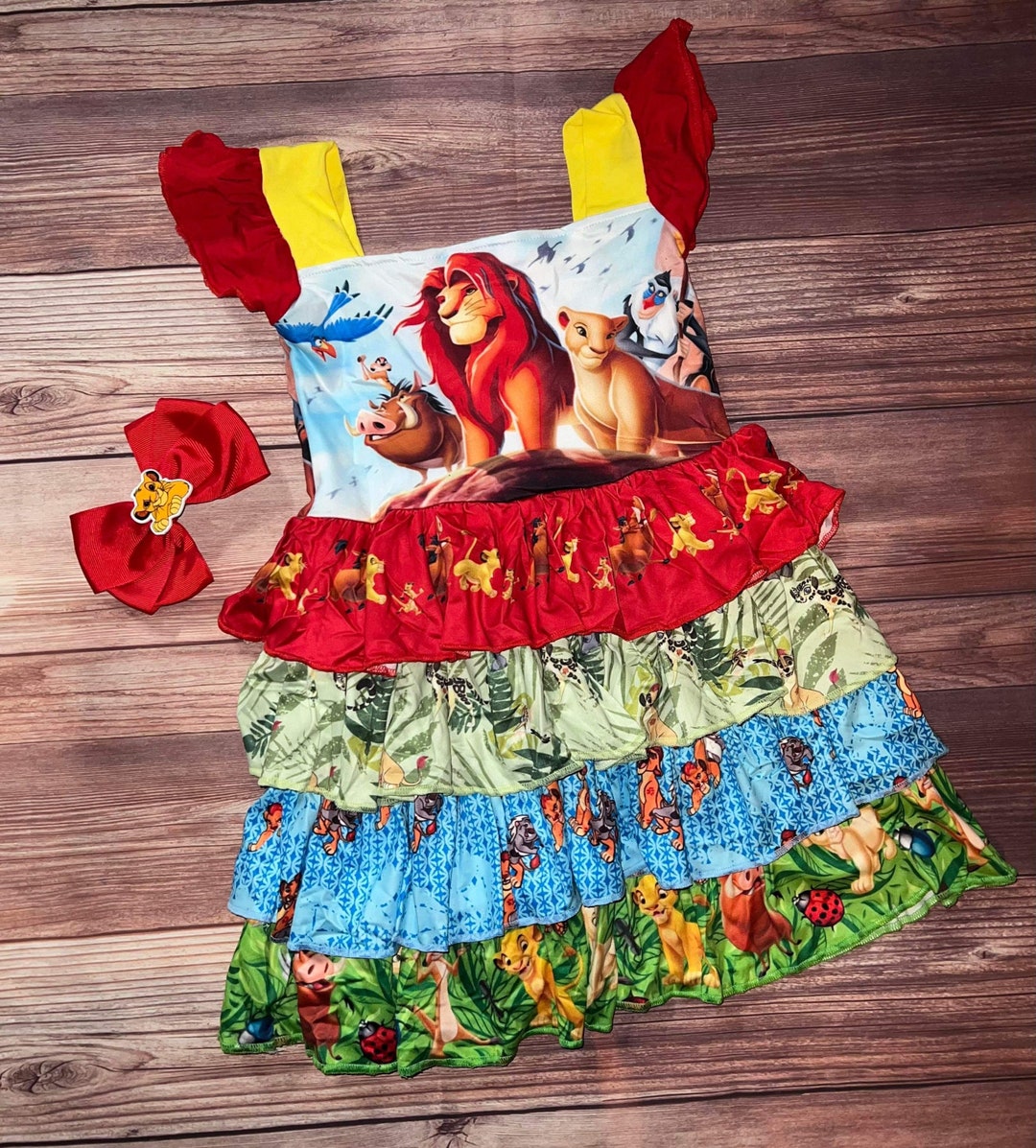 Lion King Dress and Bow - Etsy