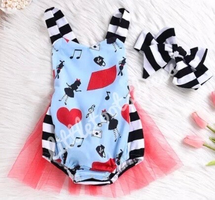 Alice in Wonderland inspired Romper & Apron – JaydenandOlivia