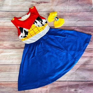 Toy Story Dress Girl Dress Woody dress and bow