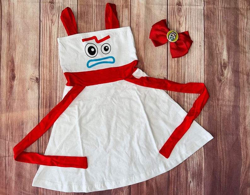 Toy Story Dress Girl Dress Forky dress and bow