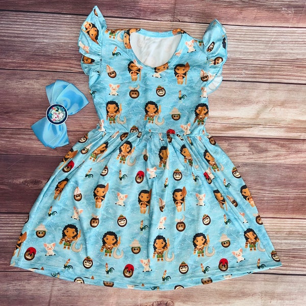 Moana Dress and Bow