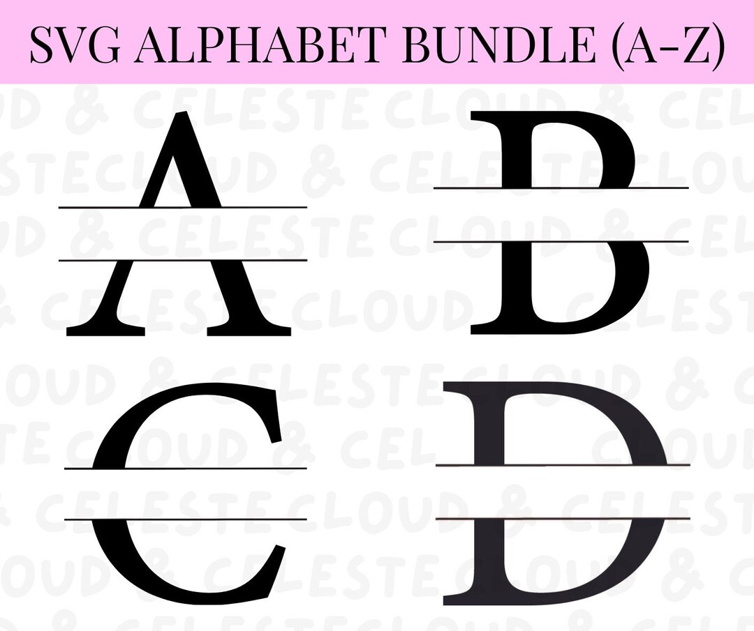 Alphabet SVG Bundle, Alphabet Clipart, Cut Files Cricut, Silhouette - Etsy