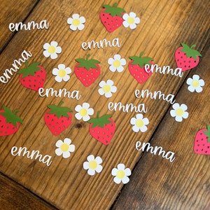 Strawberry / berry first birthday / Daisy oversized confetti // sweet one / berry special / strawberry theme party / berry sweet one / berry