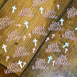 Baptism / confirmation / oversized confetti / church / christening / communion party decor / god bless / child of god / party / Jesus