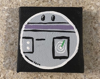 Robot "RADAR", Portrait 2x2 acrylic on canvas