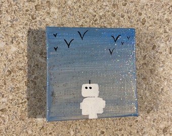 Robot "ALFRED", Portrait 2x2 acrylic on canvas