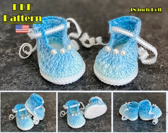 18 inch doll shoes, AG shoes, Crochet doll shoe, doll shoes, 18 inch doll outfits, AG shoes, 18 doll accessories, Sole  2,76 inch (7cm)