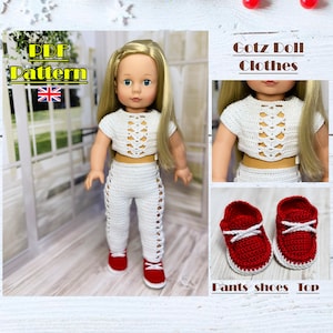 18 inch doll outfits, crochet pattern, Doll Clothes Pattern, 18 inch doll pants, 18 inch doll clothes (45-48 cm)