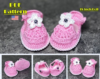 18 Zoll Puppenschuhe, Häkelanleitung, AG Schuhe, 18 Zoll Puppenoutfits, Puppenschuhe, AG Puppenschuhe, 18 Puppenzubehör