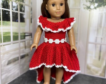 Conjunto de vestidos para muñeca de 18 pulgadas, vestido de muñeca