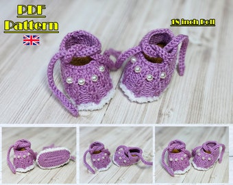 Zapatos de muñeca de 18 pulgadas, zapatos AG, trajes de muñeca de 18 pulgadas, zapatos de muñeca, tutorial de zapatos de punto, accesorios para muñecas