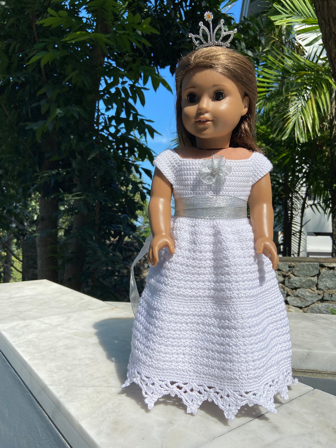 Wedding Dress for 18 Inch Doll, Doll Wedding Dress, Wedding Gown for