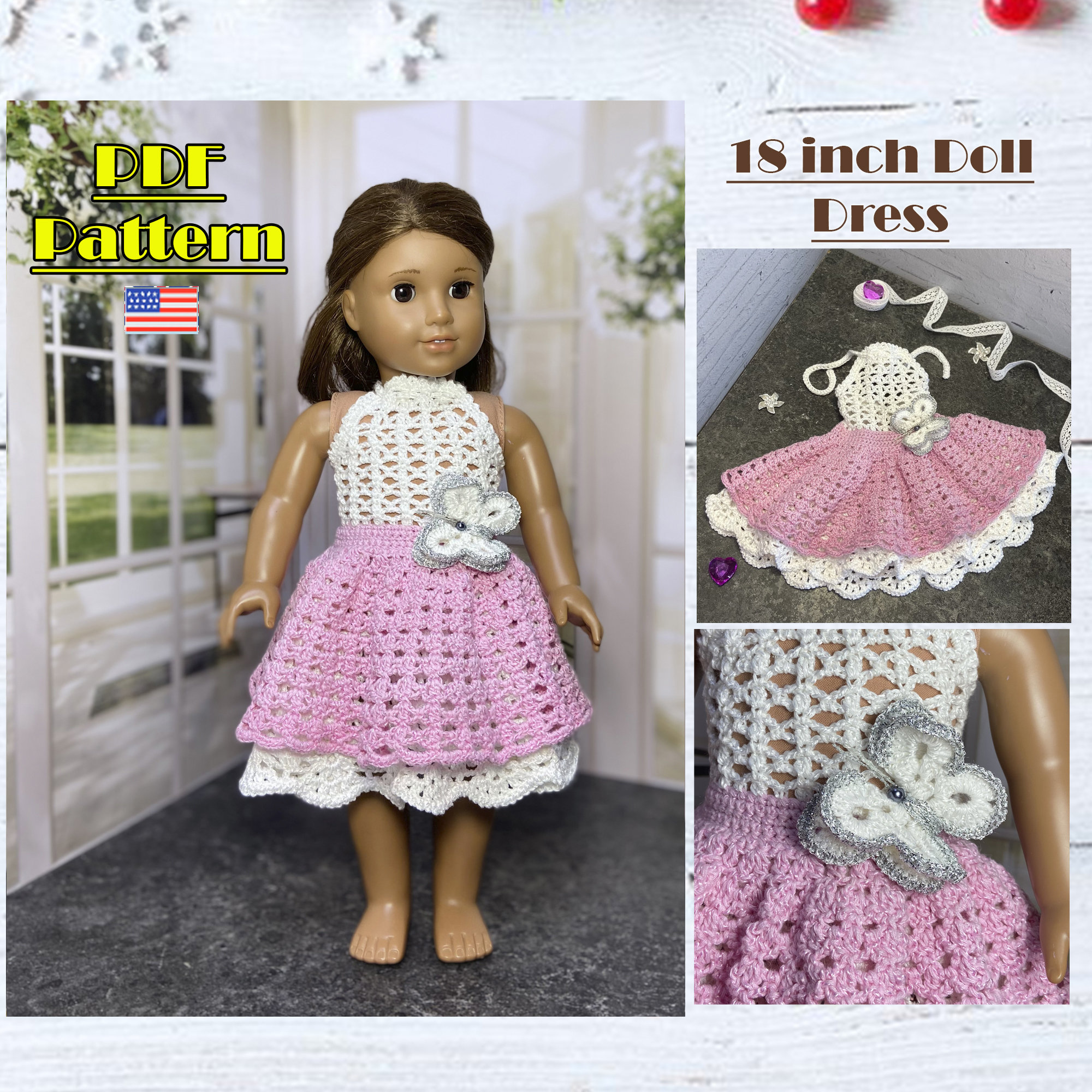 18-inch-doll-dress-crochet-pattern-crochet-doll-dress-18-inch-doll-outfits-ag-dress-ag-doll-dress-crochet-tutorial-halter-dress-etsy