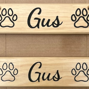 Custom Engraved Wooden Dog Name Sign