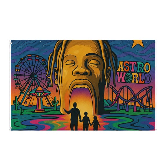 Astroworld Wish You Were Here Wall Tapestries, Astroworld Wall