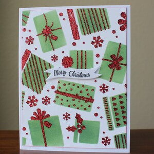Glittery Christmas Card for Spouse: Handcrafted Holiday Message