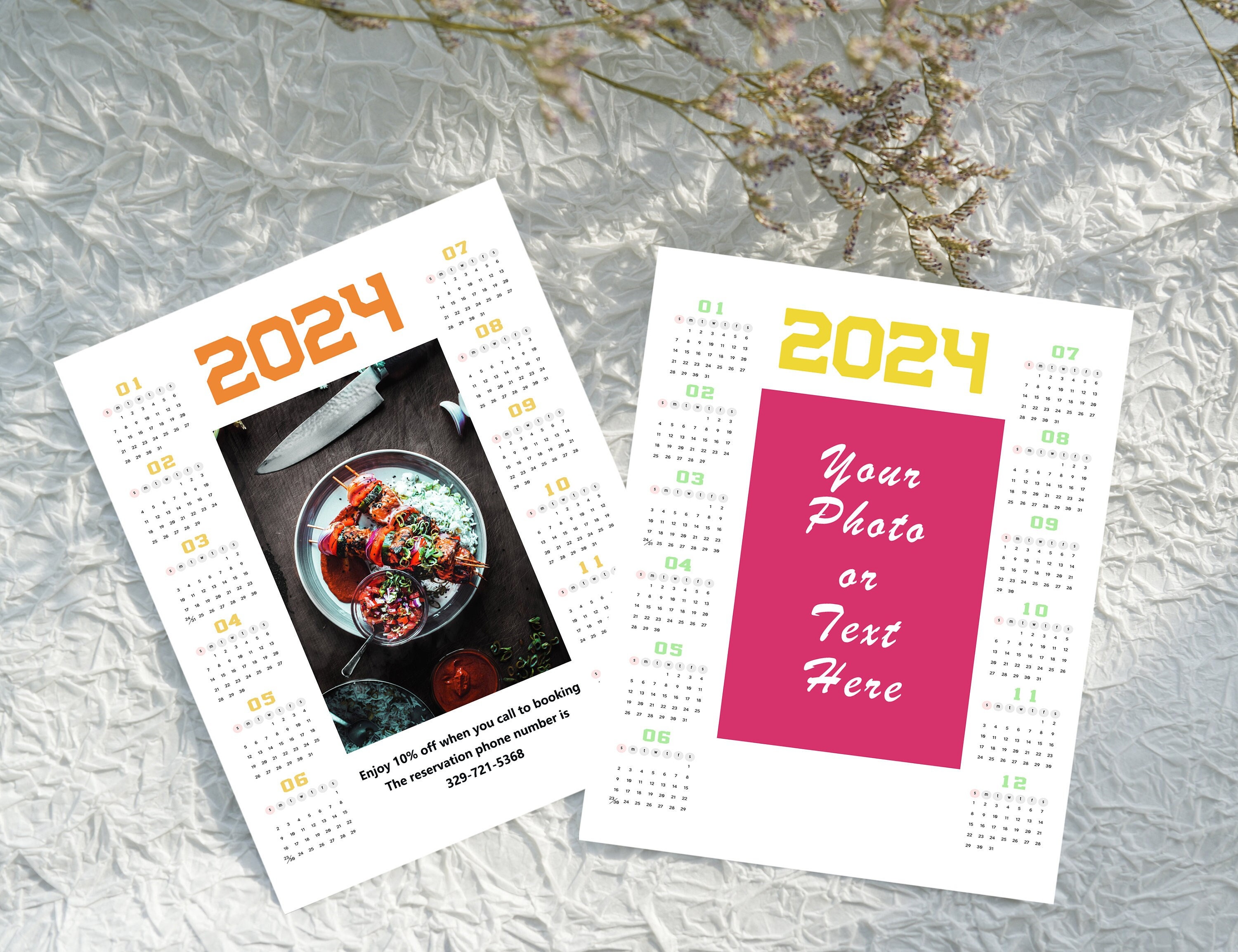 Personalized Photo Calendar, 2024 Calendar Custom Calendar