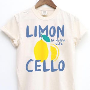Shirt limoncello, shirt citroen, T-shirt Amalfikust, Italië, vakantie T-shirt, preppy shirt, citroenen T-shirt, cocktail T-shirt, retro grafisch T-shirt