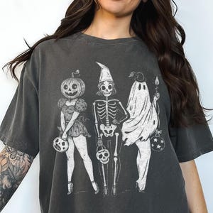 Vintage Witchy Girls Will Be Girls Witch Comfort Colors Shirt, Vintage Halloween Shirt, Vintage Halloween Women Shirt, Witchy Vibes Shirt