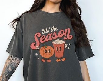 Retro Pumpkin Spice Season T-shirt, Vintage Halloween Tee