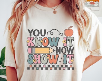 Show Your Work Shirt, Math Teacher Shirt, Teacher Gift, Test Day Shirt, Teacher Shirt, Retro Teacher, Gift for Teacher, Standardized Test,